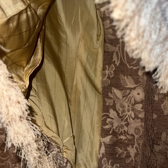 Vintage 70s Fringe Gold Tapestry Jacket Blazer - Picture 8 of 8